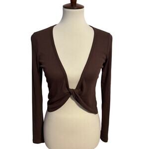 Stateside Twist Front Long Sleeve Top